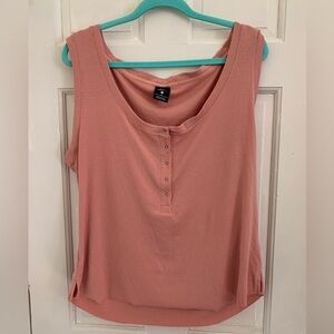 Nike Dri-Fit ribbed henley tank pink size 1X